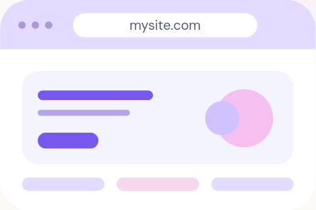 A preview of a finished website displayed in a browser window